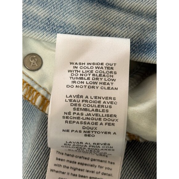 Good American Good Legs Skinny Jeans Mid-Rise Distressed Blue Womens Size 18 NEW - Picture 10 of 10